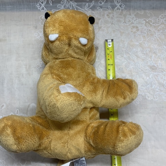 8" light brown Ganz Webkinz Mud Hippo plush stuff animal pink eyelids - Picture 5 of 10